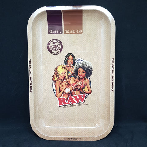 RAW Metal Rolling Tray - Bikini Girls - Small