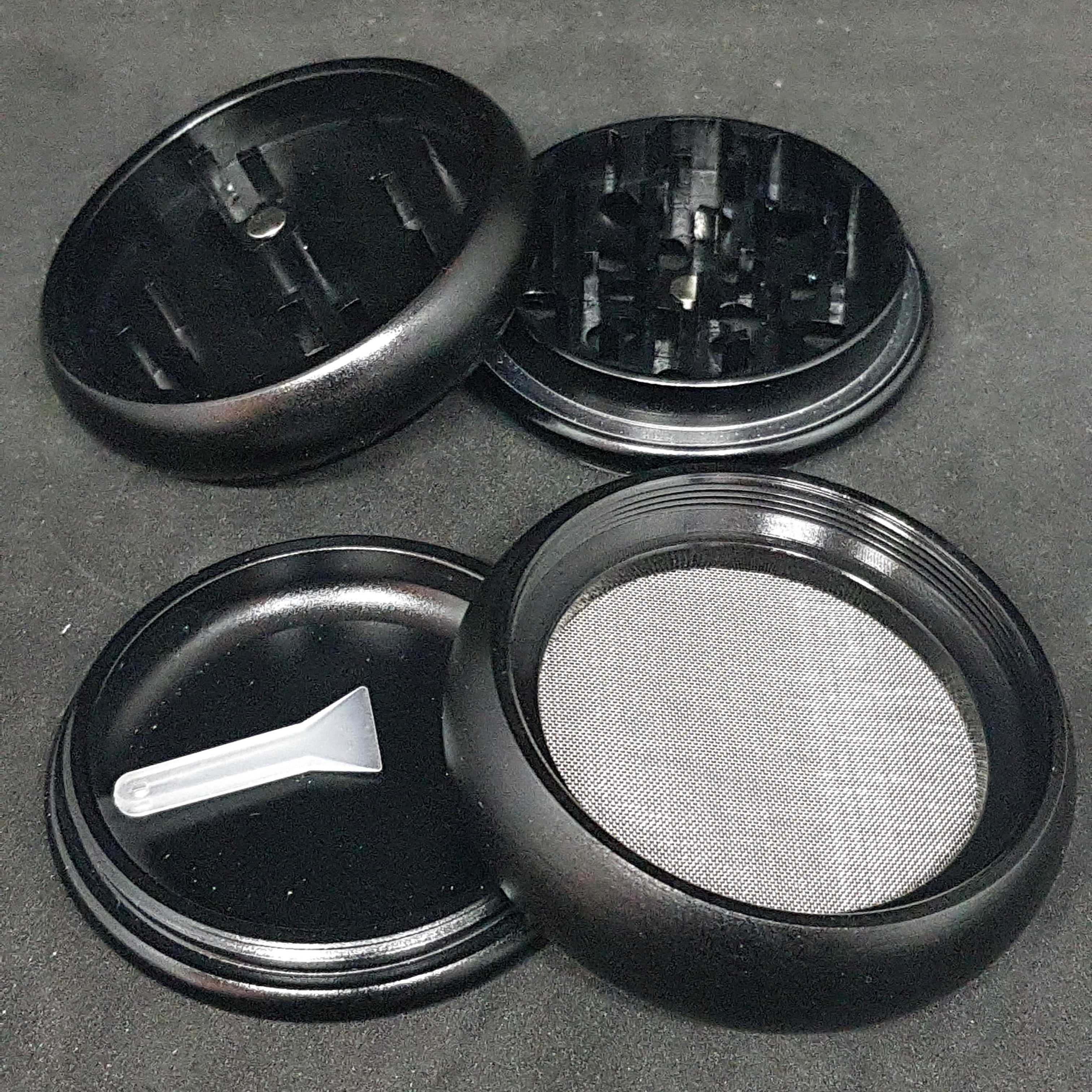 Fat Buddy Aluminium Grinder - Black - 55mm - 4 Part