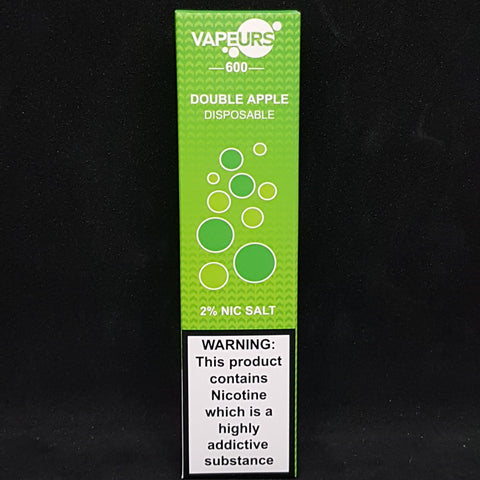 Vapeurs 2% Nic Salt - 600 Puffs - Disposable Vape Pen - Double Apple