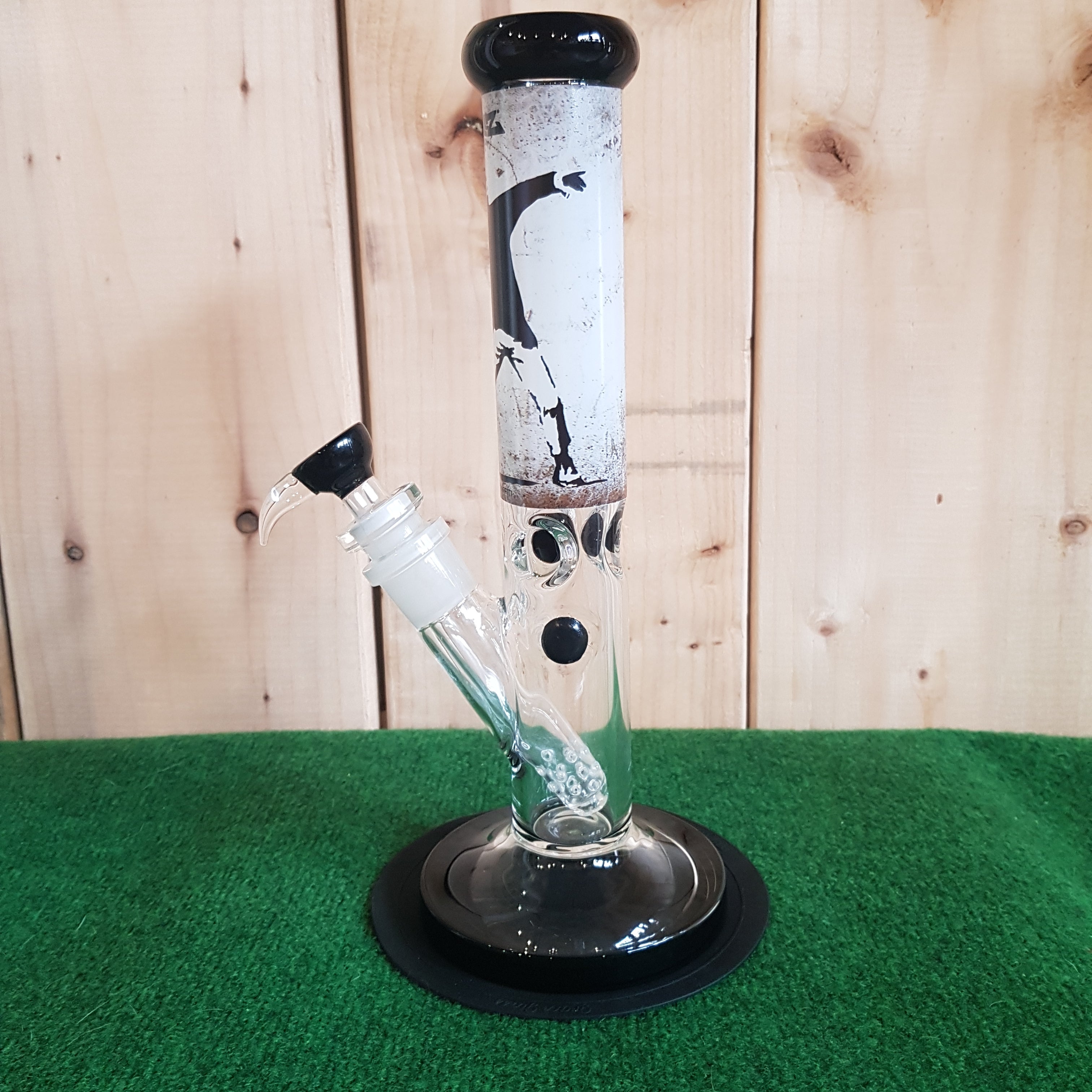 G-Rollz Banksy "Flower Thrower" - Straight Glass Bong - H: 35cm