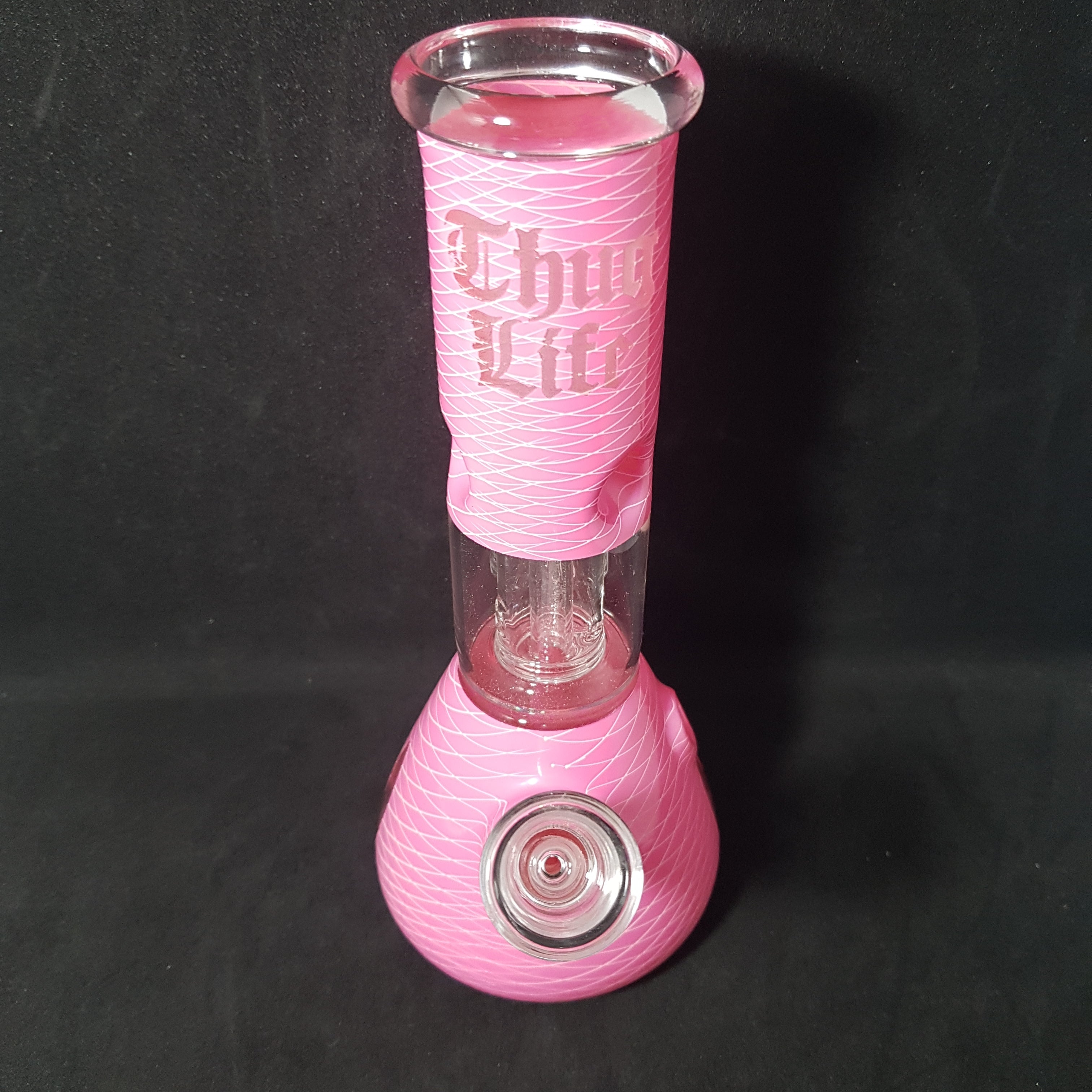 Thug Life - Glass Bong - Pink Beaker - H: 21cm