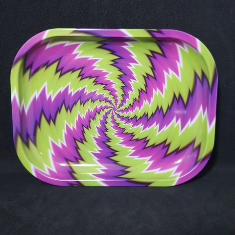 Trippy Twirl - Mini Metal Rolling Tray