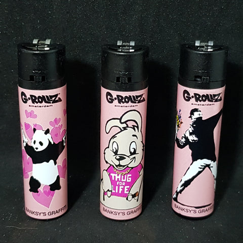Banksy Pink Lighter - G-Rollz