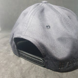 RAW Flat Snapback Poker Cap - Black on Black