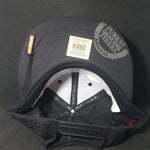 RAW Flat Snapback Poker Cap - Black on Black