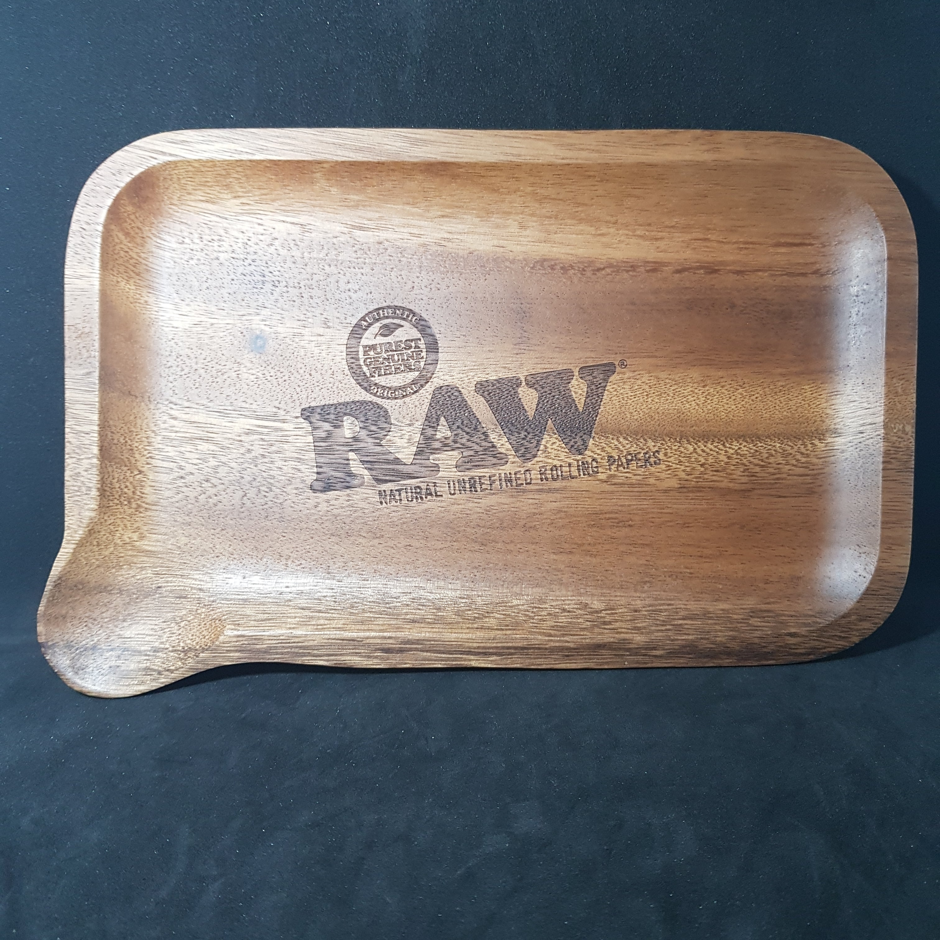 RAW Wooden Rolling Tray with Pour Spout