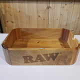 RAW Wooden Stash Box with Tray Lid