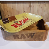 RAW Wooden Stash Box with Tray Lid
