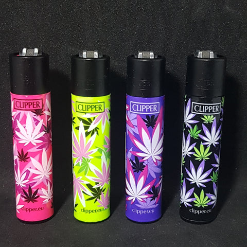 Clipper Lighter - Pink Leaves