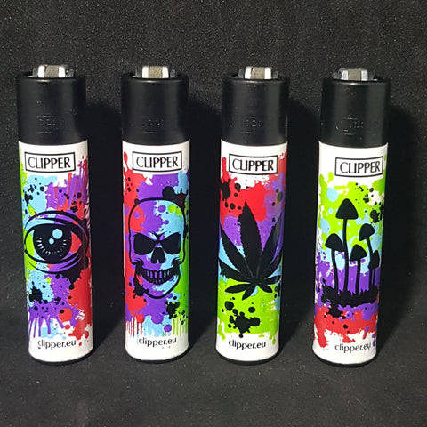 Clipper Lighter - Splatter Symbols