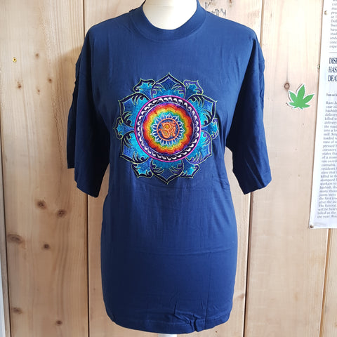Colourful T-shirt with Embroidered Design - Mandala