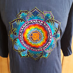 Colourful T-shirt with Embroidered Design - Mandala
