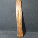 Simple Wooden Incense Holder with Brass Inlay