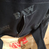 RAW Rawler - Black on Black Zip Hoodie with Rolling Tray
