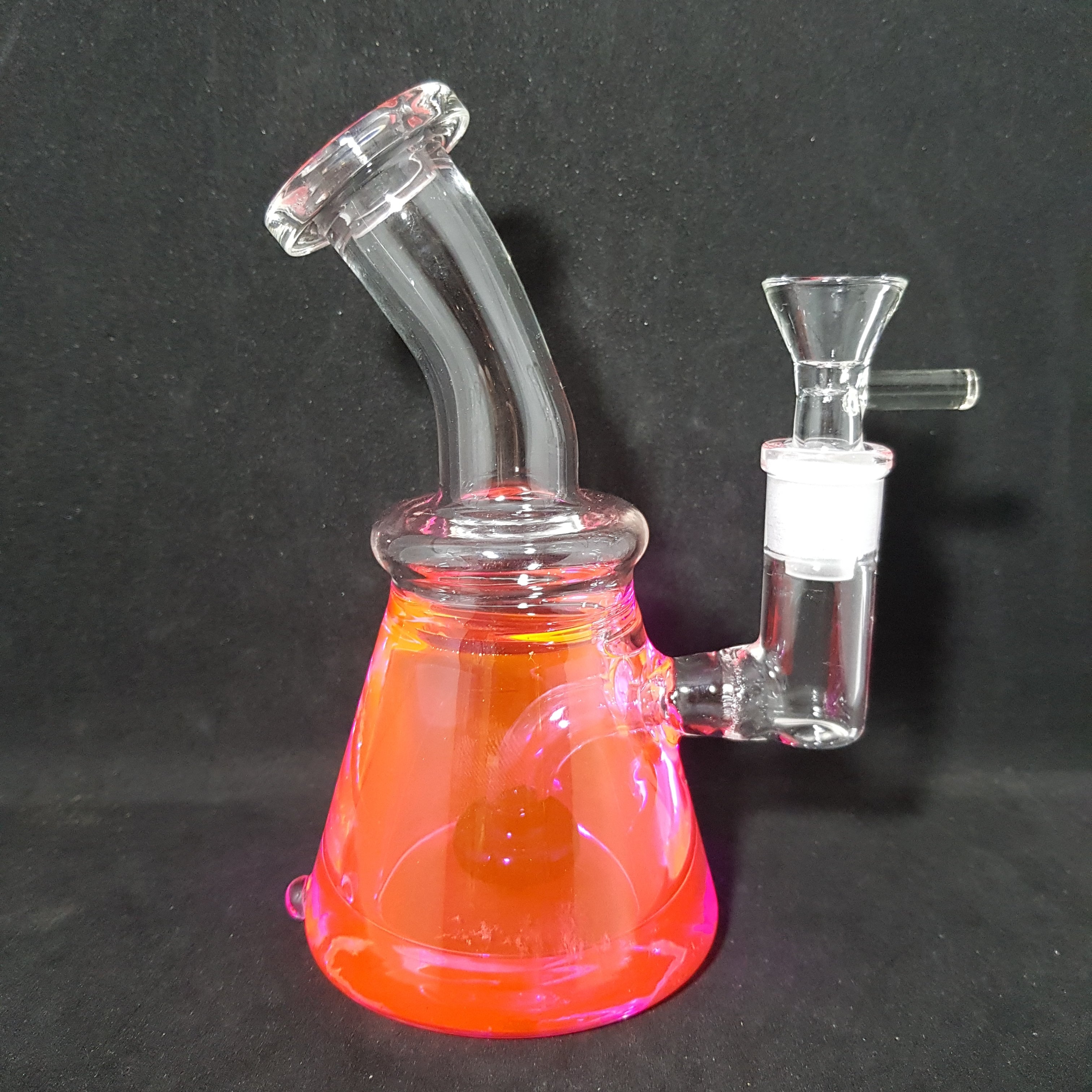 Pink Bubbler - H:17cm - SG:14.5mm - 22mm Thick Base