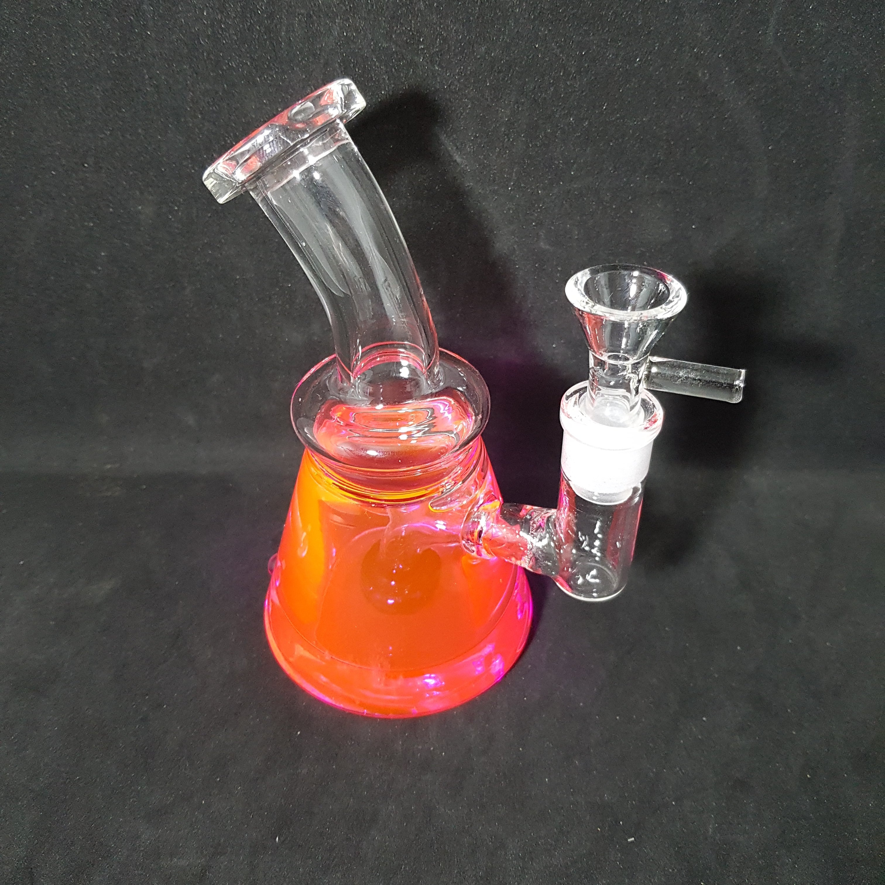 Pink Bubbler - H:17cm - SG:14.5mm - 22mm Thick Base
