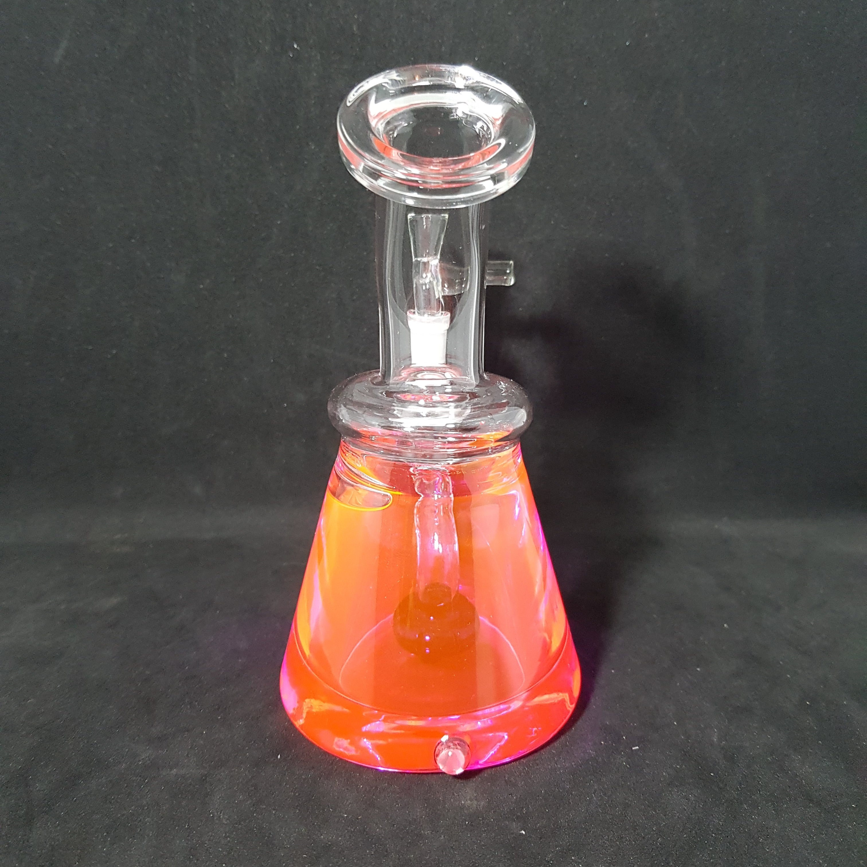 Pink Bubbler - H:17cm - SG:14.5mm - 22mm Thick Base