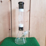 Black and White Mixed Geometric Design Bong - H:41cm - Ø:50mm SG:18.8mm - 7mm thickness
