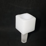 White Cube Glass Bowl - 14mm Male