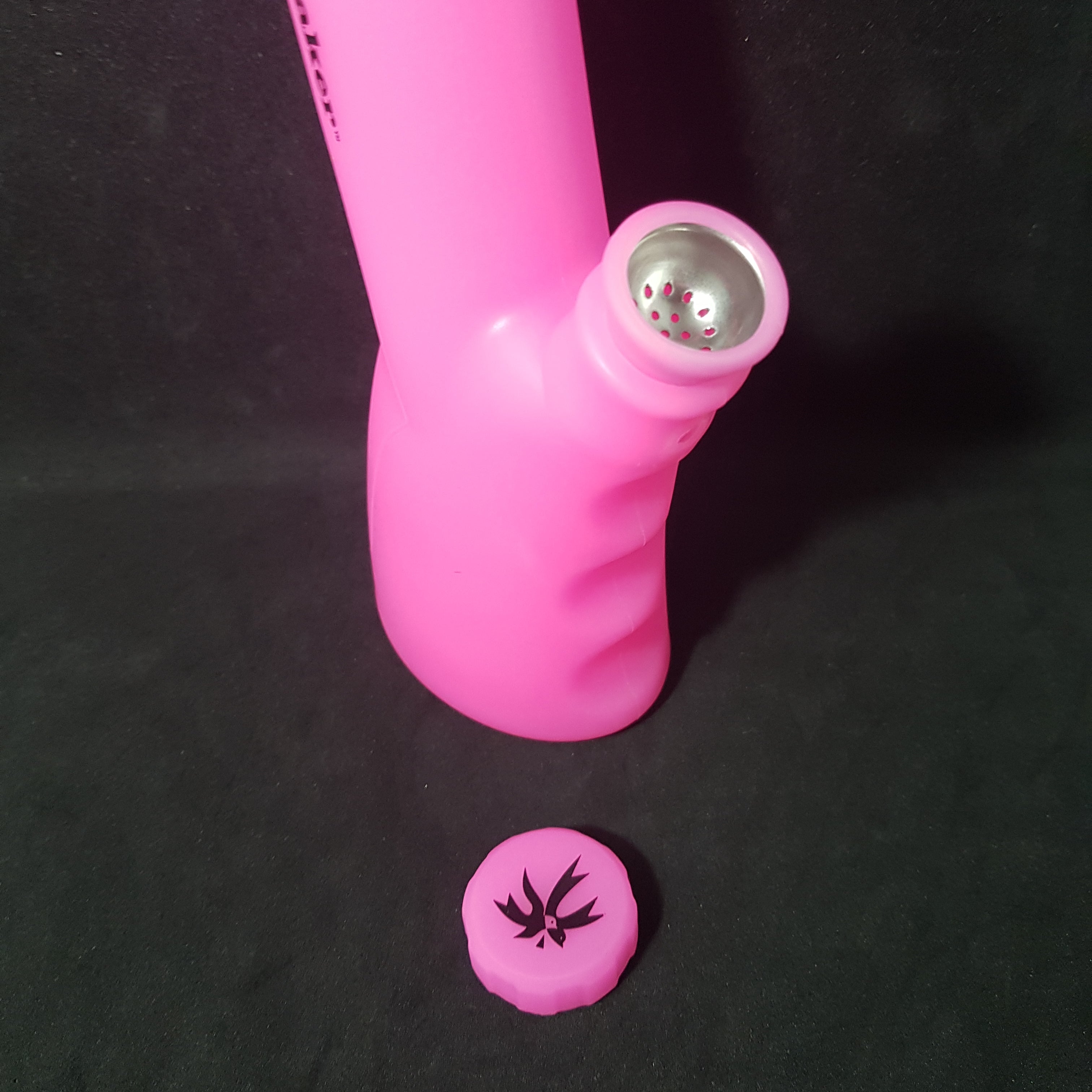 PieceMaker "Kolt" Miss Pinky Glow Silicone Bong - 23cm (Ø40mm)