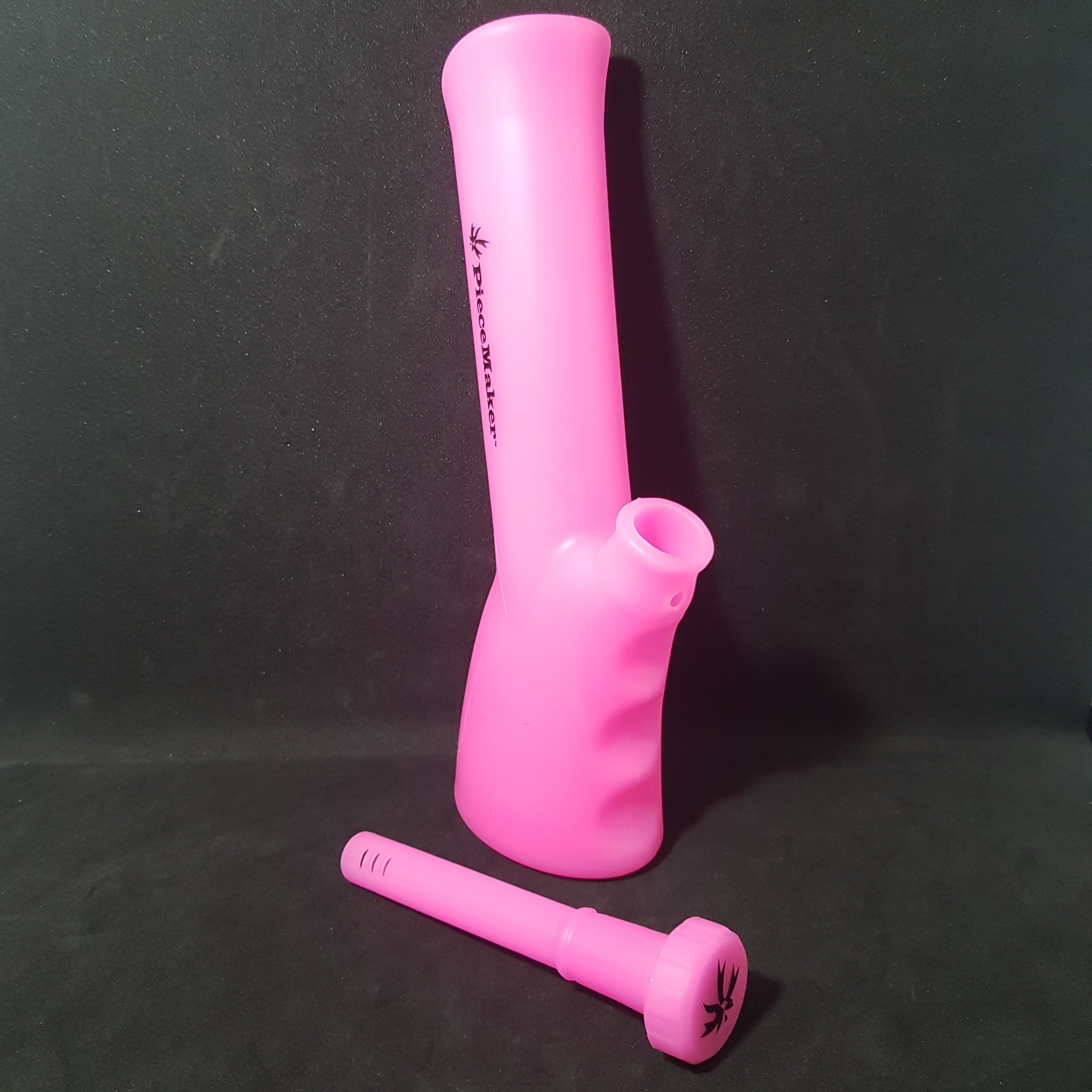 PieceMaker "Kolt" Miss Pinky Glow Silicone Bong - 23cm (Ø40mm)