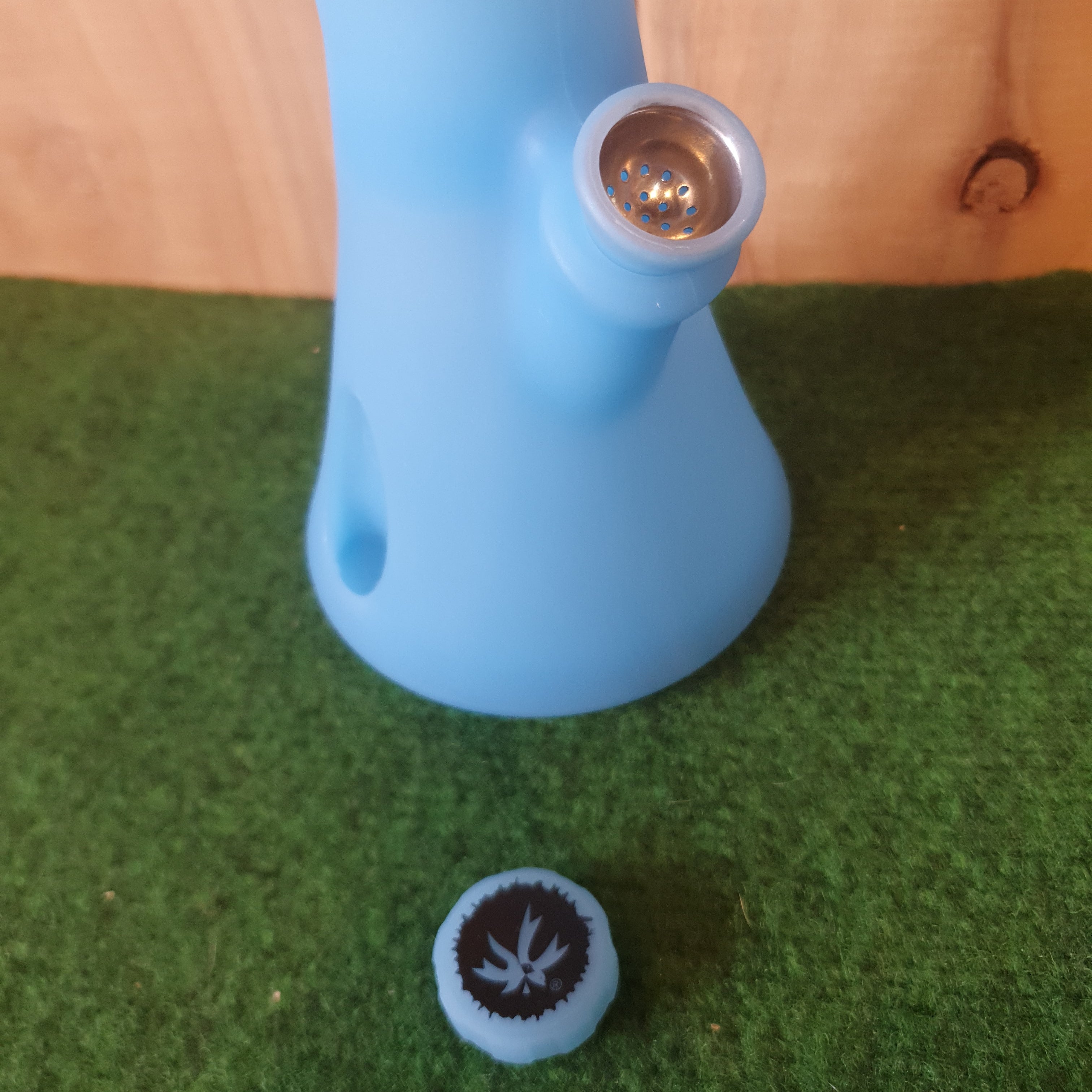 PieceMaker "Kirby" Indy Glow (Blue) Silicone Bong - 37cm (Ø45mm)