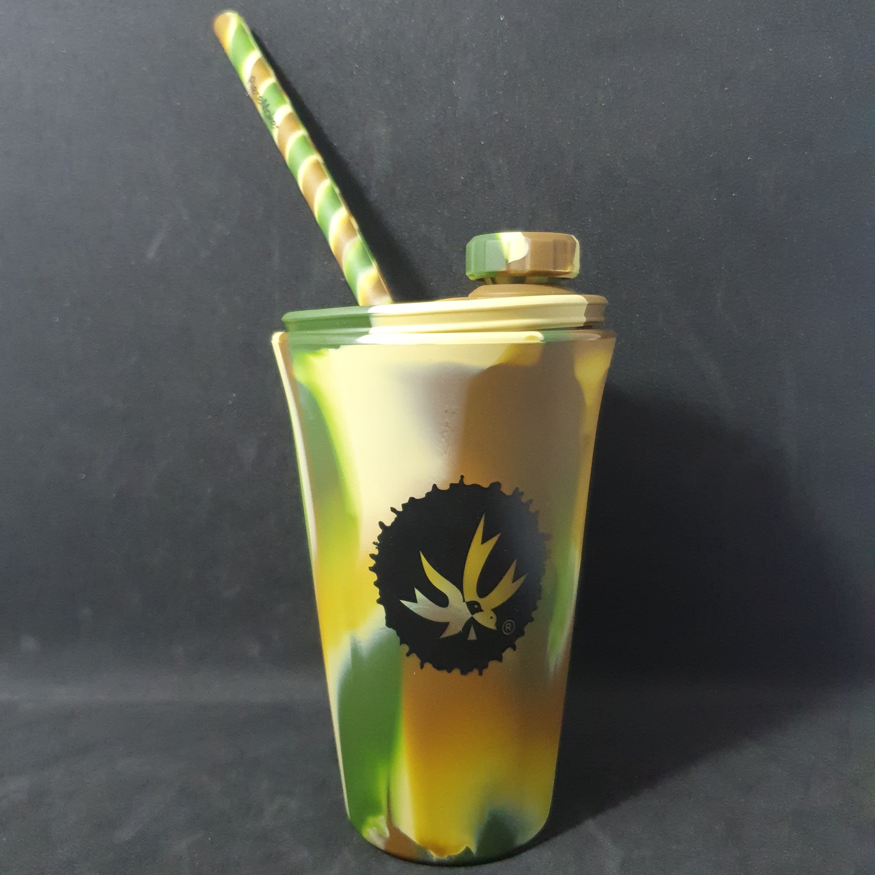 PieceMaker "Kommuter with Silipint" Cup Bong - Camo - H160mm