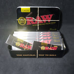 RAW Black Kingsize Smoking Set - Papers, Tips + Metal Tin