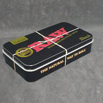RAW Black Kingsize Smoking Set - Papers, Tips + Metal Tin