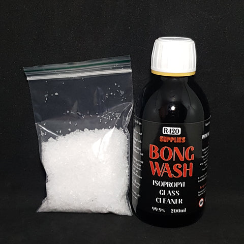 R420 Bong Wash Kit - 99.9% Isopropyl Alcohol + Sea Salt