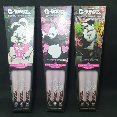 G-Rollz - Banksy -  Kingsize Pink Cones - 6 Pk
