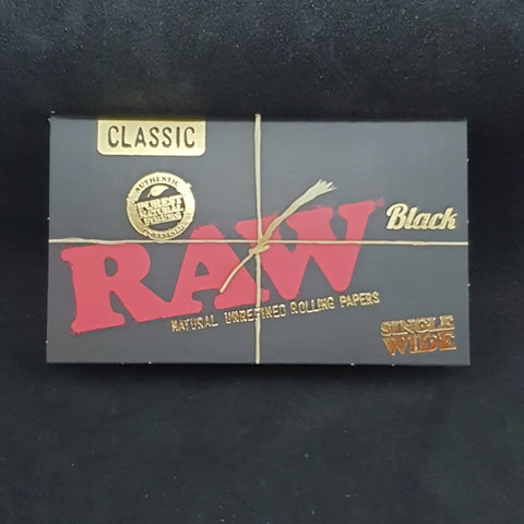Raw Black Single Wide - Double Window - 100 Leaves