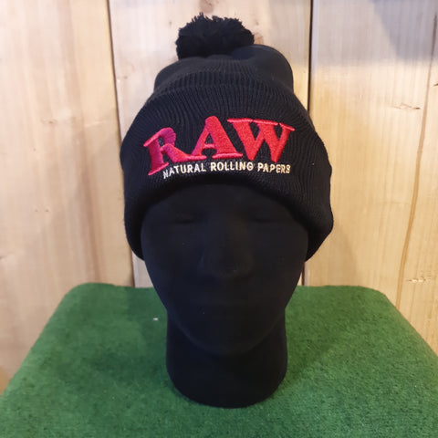 RAW X Rolling Papers Pompom Hat - Black