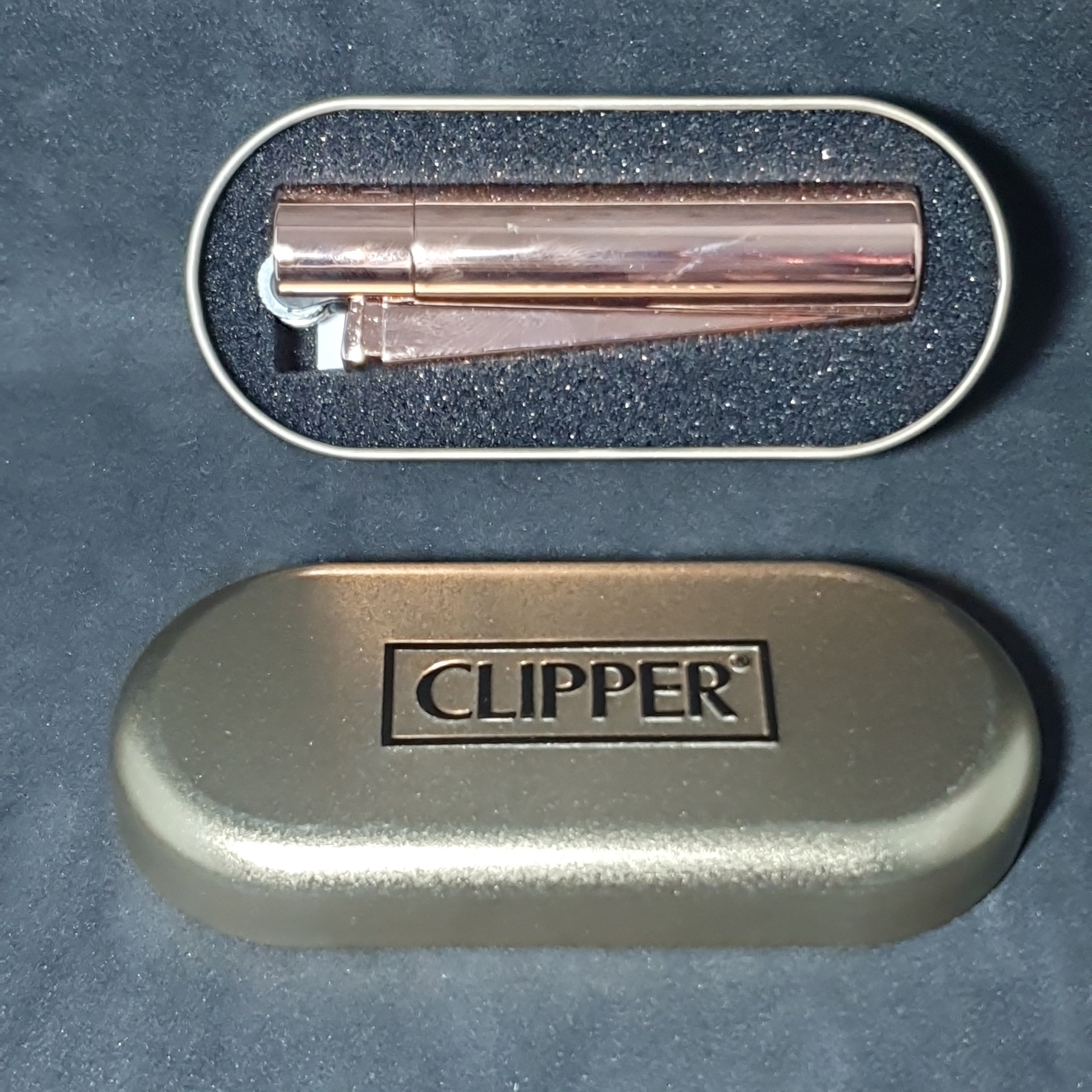 Metal Clipper Lighter + Giftbox - Rose Gold