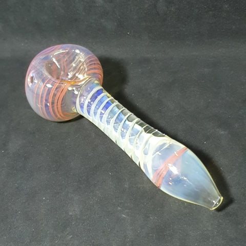 Fire Lines Glass Pipe - 12cm