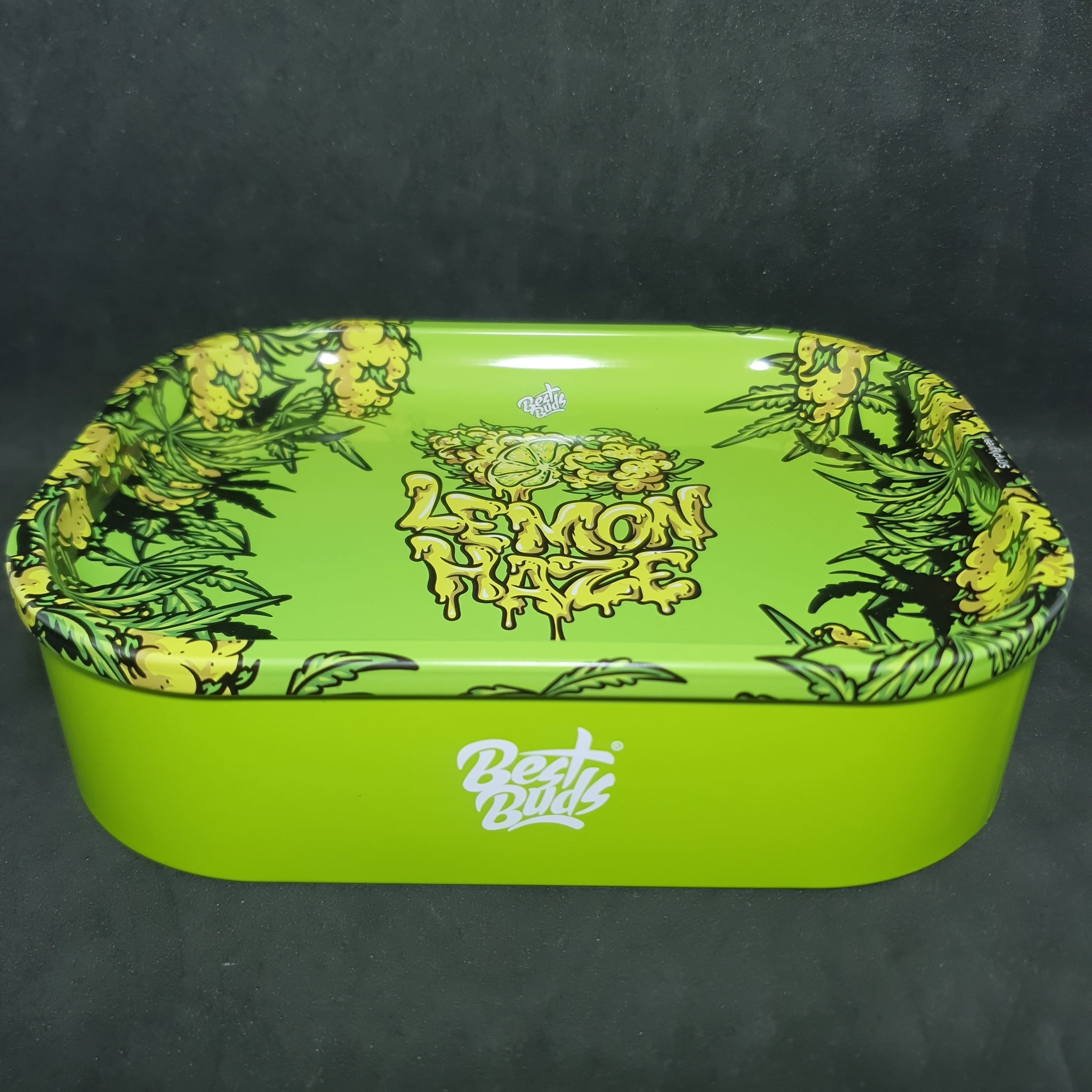 Metal Tin with Rolling Tray Lid - 180x140mm - Lemon Haze