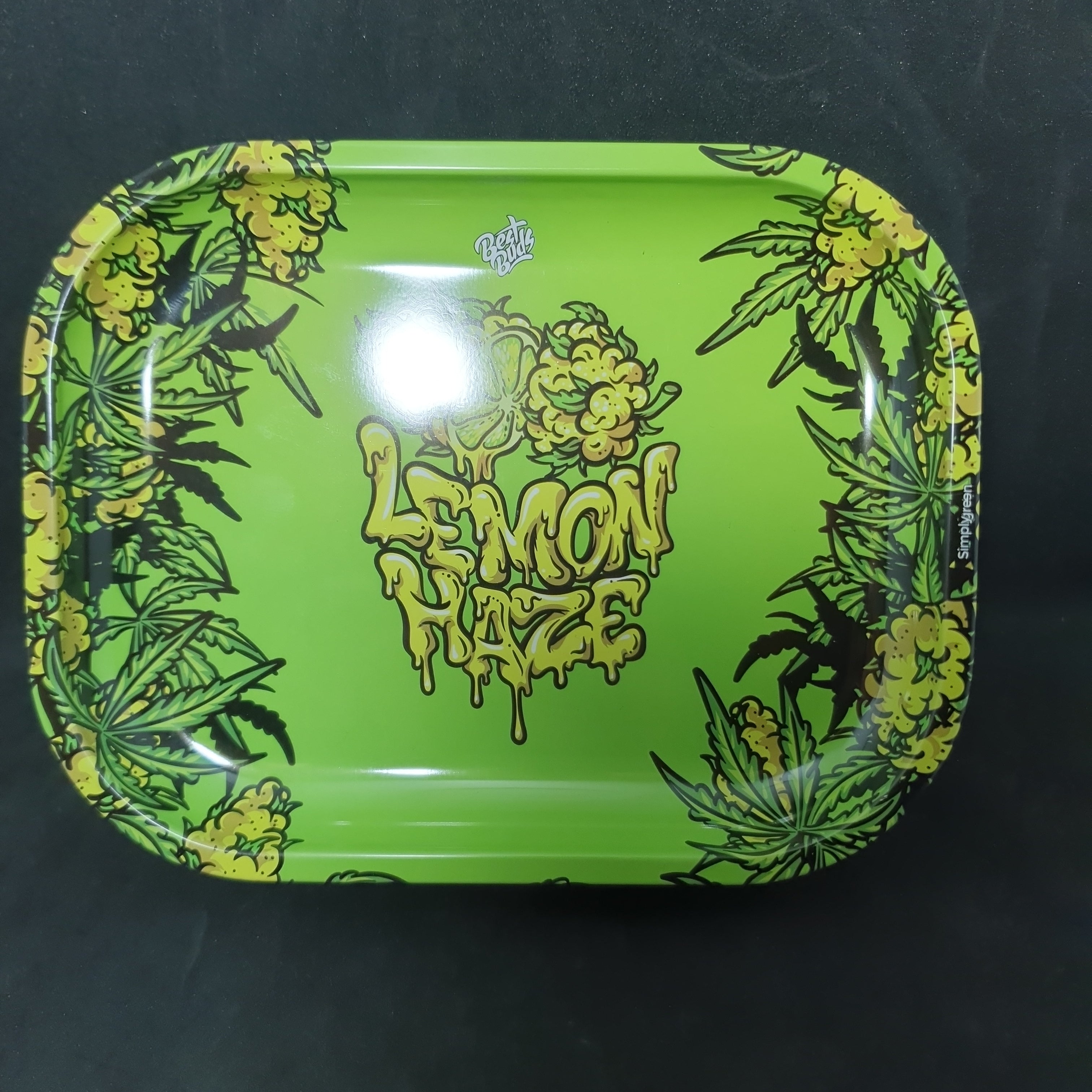 Metal Tin with Rolling Tray Lid - 180x140mm - Lemon Haze