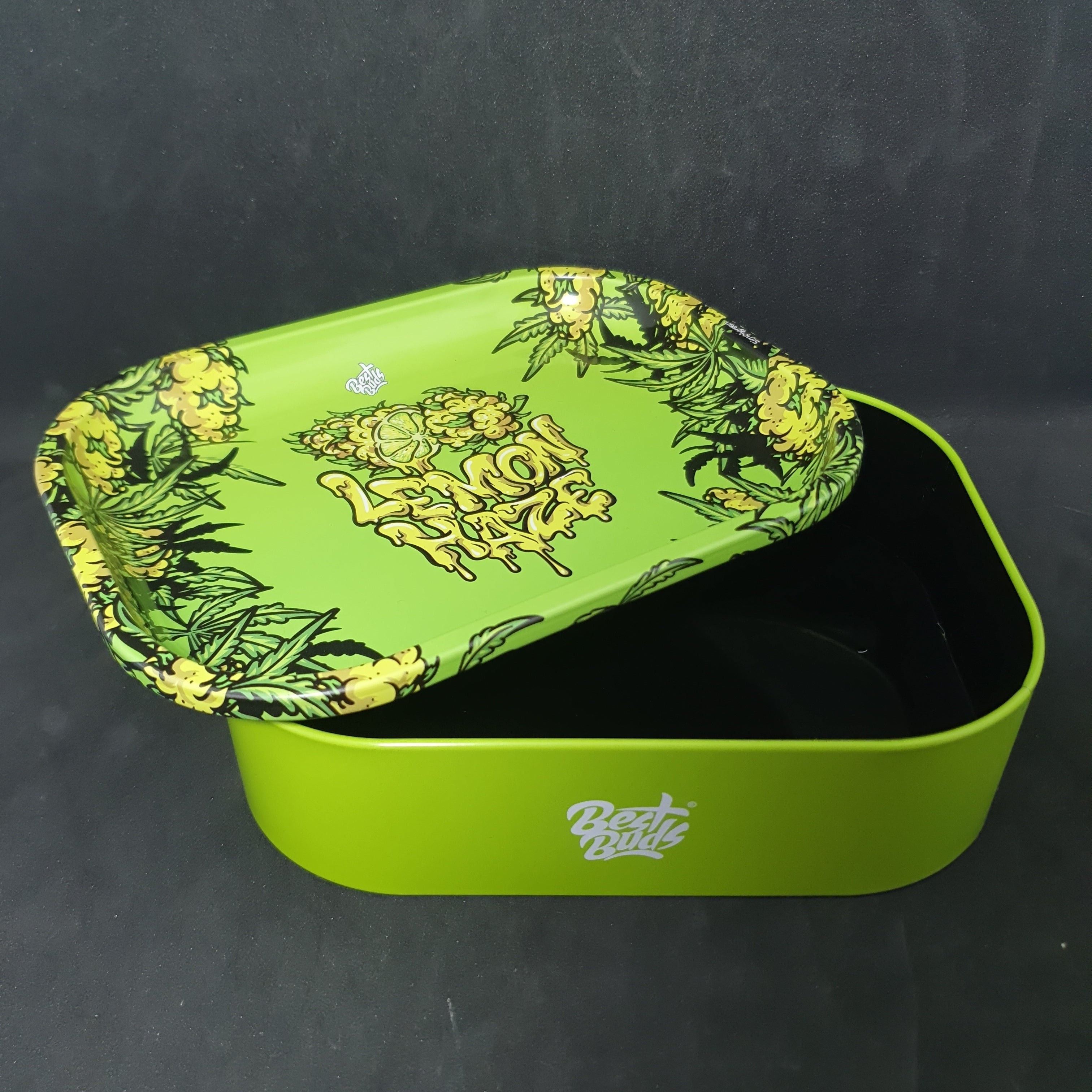 Metal Tin with Rolling Tray Lid - 180x140mm - Lemon Haze