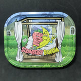 Metal Tin with Rolling Tray Lid - 180x140mm - Strawberry Banana