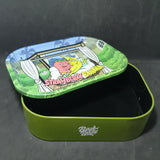 Metal Tin with Rolling Tray Lid - 180x140mm - Strawberry Banana