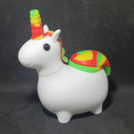 Unicorn Shaped Silicone Bong - 125mm - White