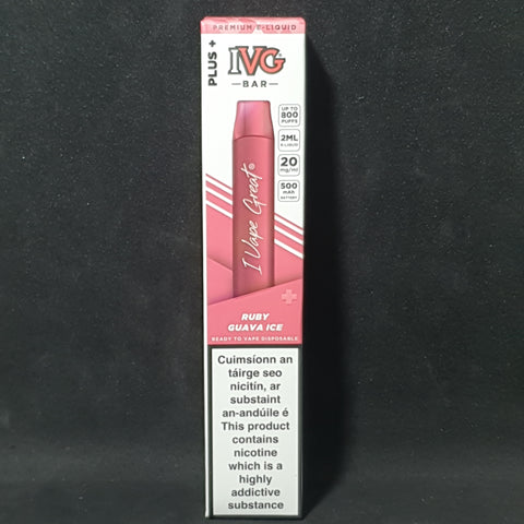 IVG Bar 20mg - 800 Puffs - Disposable Vape Pen - Ruby Guava Ice