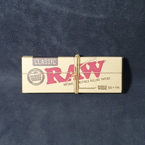 RAW Classic Single Wide - Single Window - Connoisseur - 50 Leaves & 50 Tips