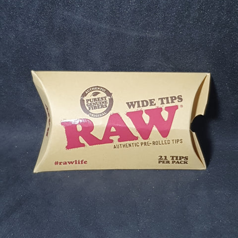 RAW Pre-Rolled WIDE Tips - 21 Pack