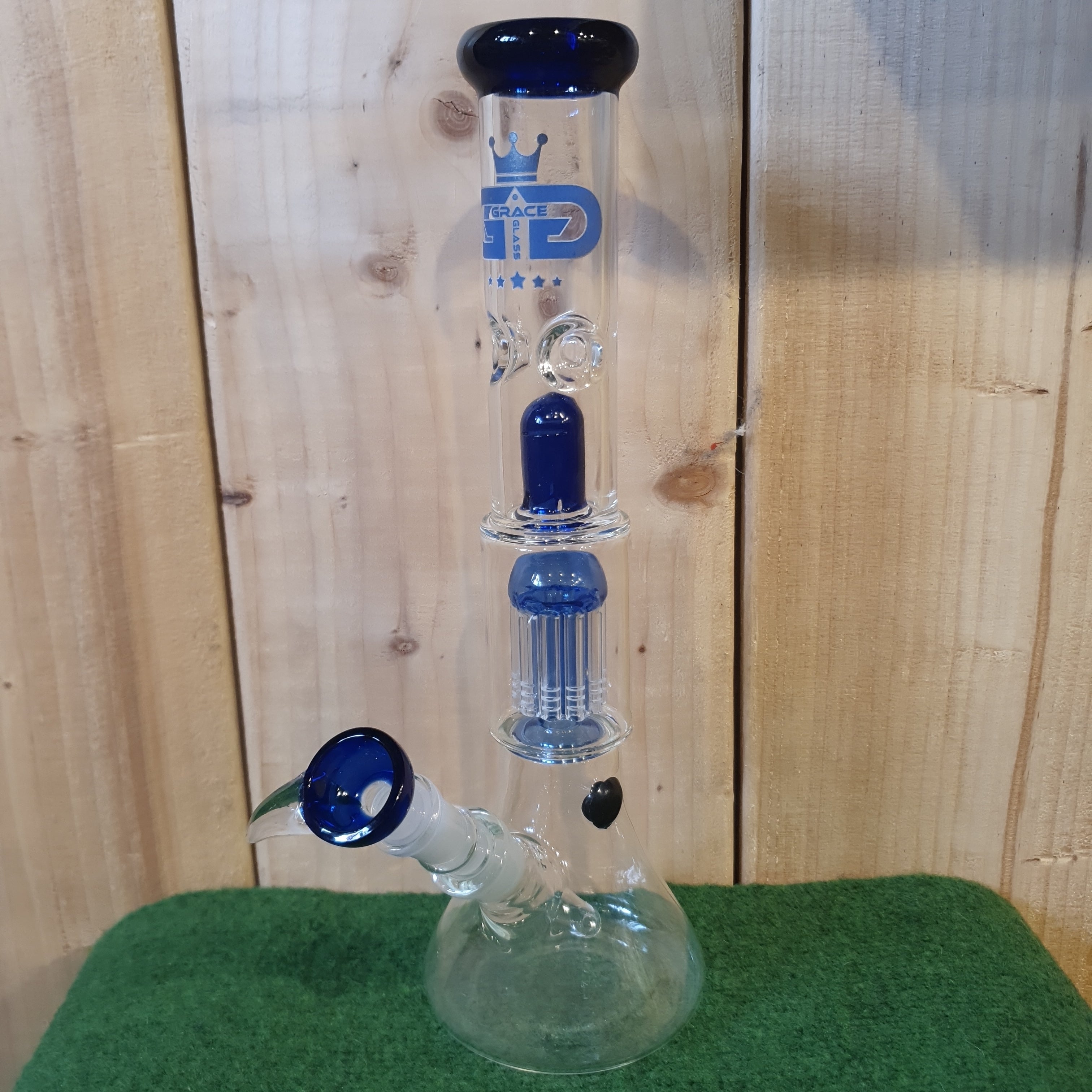 Grace Glass - OG Series - Blue Shotgun Bong - H: 37cm