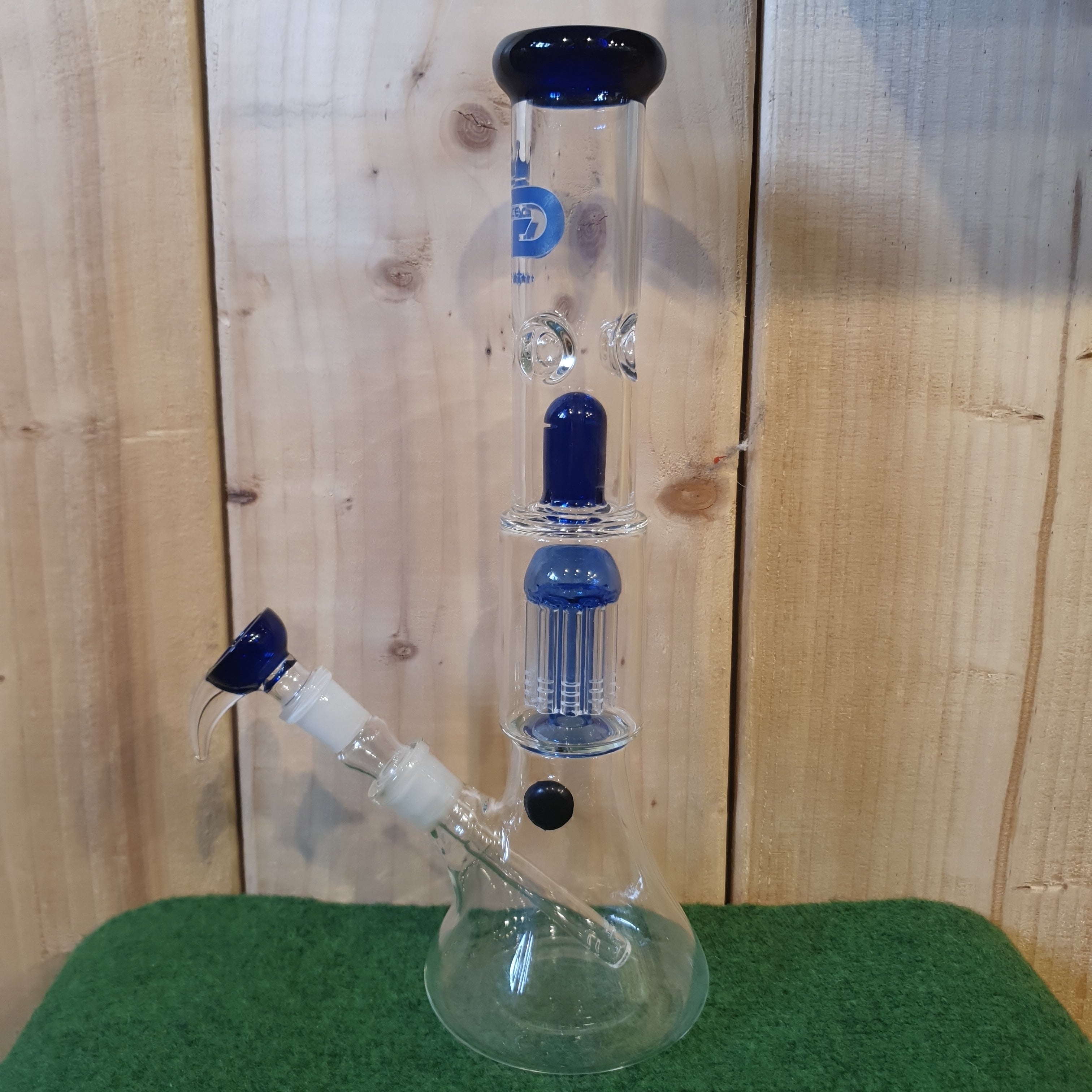Grace Glass - OG Series - Blue Shotgun Bong - H: 37cm
