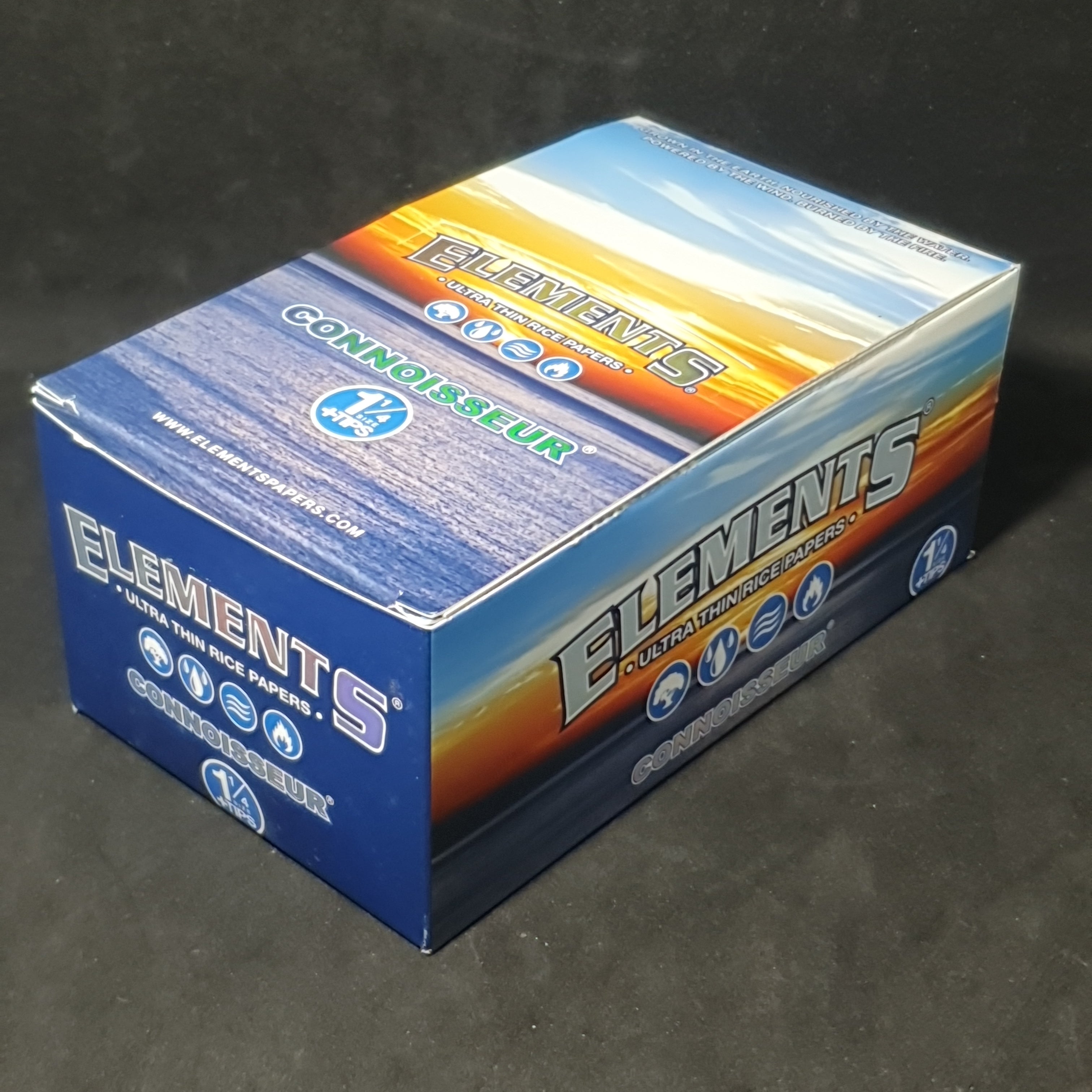 Elements 1 1/4  Connoisseur - Ultra Thin Rice Papers & Tips