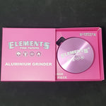 Elements Pink Aluminum Metal Grinder - 4 Part - 62mm