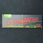 RAW Black Organic 1 1/4 Cones - 20 Pack