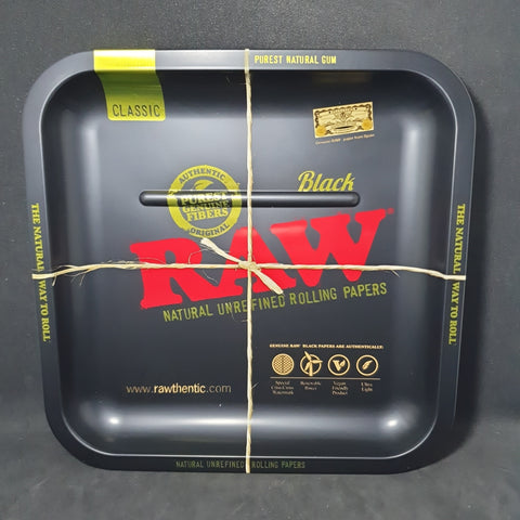 RAW Metal Rolling Tray - Black - SQUARE – R420 Supplies